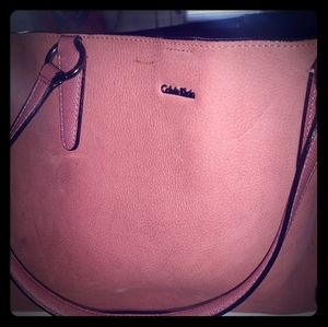 Pink Leather Tote